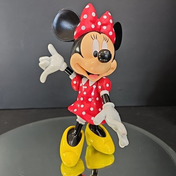 Vintage Minnie Mouse Articulated Figurine Walt Disney 8" Toy - Picture 1 of 12